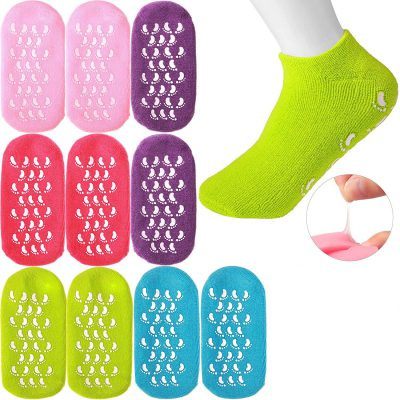 جوراب پاپوش طبی زنانه مراقبت و ضد ترک پا spa gel socks