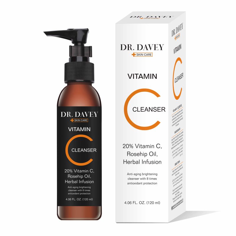 Share: 0 Dr. Davey Professional 100% Organic Rosehip Oil Vitamin C Cleanser - Facial Wash for Women, Anti Agi