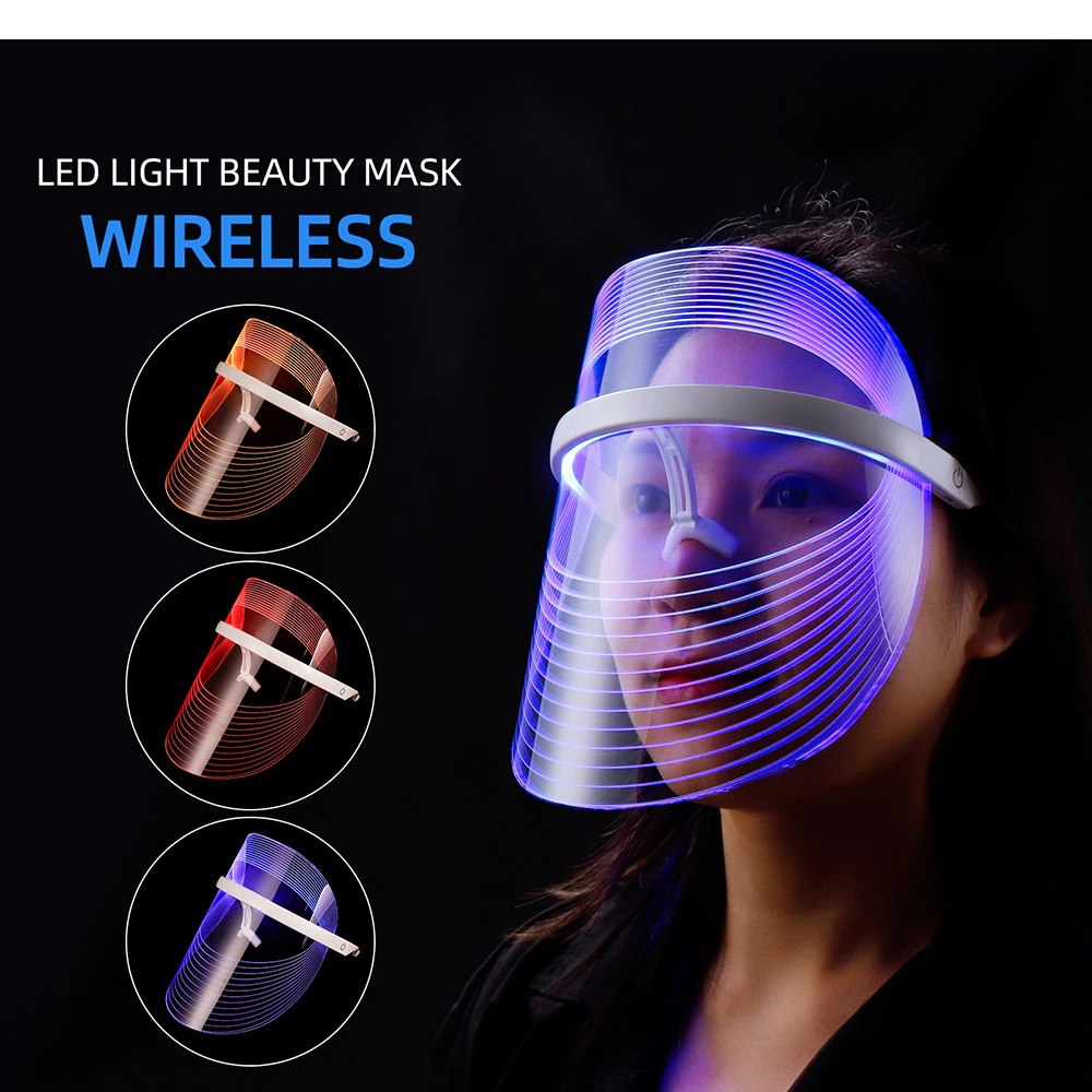 ماسک صورت LED نور درمانی با فناوری جدید میکروجریان — تصویر ۳